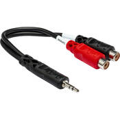 Stereo 3.5mm Mini Phone Male to 2 RCA Female Y Cable   6