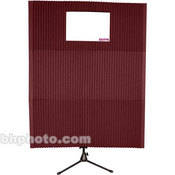 MAX Wall 211 (Burgundy)   Two 20  x 48  x 4 3 8  Mobile Acoustic Panels, One 20  x 48  x 4 3 8  Mobile Acoustic Panel with Window Cut Out, One MAX Stand and One MAX Clamp