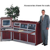 4 Bay Wood Corner Console, Model K8696