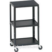 Adjustable AV Cart with 4  Casters (Black)