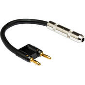 BNP116BLK Female 1 4  Phone to 16 Gauge Dual Banana Adapter