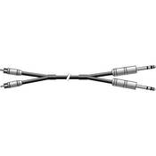 DK Series Dual Unbalanced 2 1 4  Male to 2 RCA Male Keyboard Patch Cable   10
