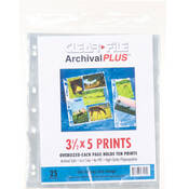Archival Plus Print Page, Holds Ten 3.5 x 5  Prints   25 Pack
