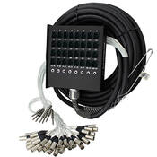 RoadMaster Series Snake 32 Channel Stagebox to Fanout Cable (24x Send   8x 1 4  TRS Stereo Phone Male Return)   50