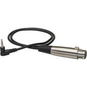 Mini Stereo Male to 3 pin XLR Female Angled (for Audio Technica AT 822 and Stereo Microphones with 3 pin XLR) Cable   1 ft