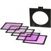 Magenta Color Compensating Polyester Filter Set (CC05, CC10, CC20, CC25 & CC30) with Gel Snap Holder