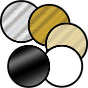 Chameleon Collapsible Reflector 5 in 1   42  Circular   Black, Silver, White, Gold and Translucent