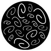 Standard Steel Gobo #7577   Curly Coils   Size A 100mm
