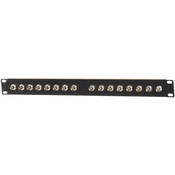 16XB Patchbay, Sixteen, 75 ohm BNC Jacks (Straight Thru), Rackmountable (1RU)