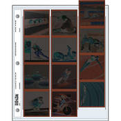 Archival Storage Page for Negatives, 6x6cm (120), 3 Strips of 4 Frames, Vertical, (Hanger or Binder)   100 Pack