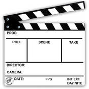 425002 Professional Acrylic Production Slate with Black and White Clapper Sticks