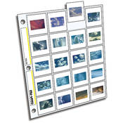 Archival Plus Slide Page, 35mm (2x2 ), Holds 20 Slides, Top Load, Clear Back   25 Pack