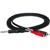 Stereo 1 4  Male to 2 RCA Male Y Cable (6.5 )
