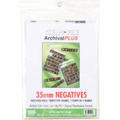 Archival Classic Storage Page for Negatives with Data Panel, 35mm, 7 Strips of 5 Frames   100 Pack