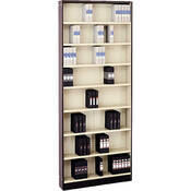 WIT7300 Stationary 3 4  Mini Cassette Storage Cabinet (Brown Beige)