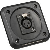 AT8646QM Shock Mount Plate with Isolating Rubber Panel for Pulpits, Lecterns and Conference Tables   XLR Female Connector Mount