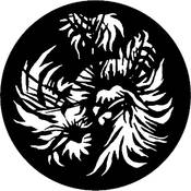 Standard Steel Gobo #7731   Jungle Leaf   Size E 37.5mm