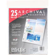 46 6P Archival Storage Page for 6 Prints (4 x 6 , 25 Pack)