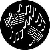 Standard Steel Gobo #7301   Jazz   Size M 66mm