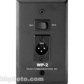 WP 2 Black Wall Plate 2 CH (3 pin XLR Male)