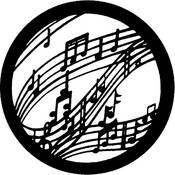Standard Steel Gobo #7770   Music   Size B 86mm