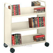 Double Sided Mobile Book & Utility Truck (Putty Beige)
