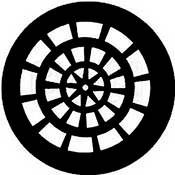 Standard Steel Gobo #7758   Rose Window   Size A 100mm