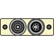 IPS V921S IVO RCA (YEL) to BNC S Video to S Video Insert Plate (Ivory)