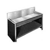 Black Vinyl Clad Steel Sink Stand and Shelf   for 24x72x6  Premium & Standard Stainless Steel Sinks