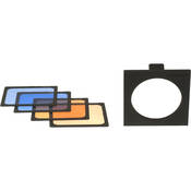 Color Temperature (CT) Polyester Filter Set (80A, 80C, 85B & 85C Warming Filters) with Gel Snap Holder