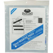 Film Lok Archival Storage Page for Negatives   35mm   7 Strips of 6 Frames, Frosted Back   25 Pack