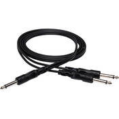Mono 1 4  Phone Male to 2 1 4  Male Y Cable   3