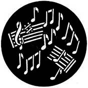 Standard Steel Gobo #7301   Jazz   Size A 100mm