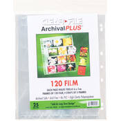 Archival Plus Negative Page, 6x7cm (120), 4 Strips of 3 Frames (Horizontal)   25 Pack