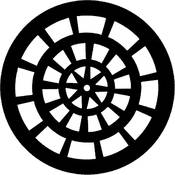 Standard Steel Gobo #7758   Rose Window   Size E 37.5mm