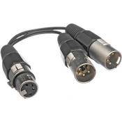 4 Pin XLR Female to 2 4 Pin XLR Male Y Cable   6