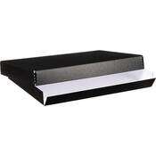 733 2109 Museum Quality Drop Front Storage Box (9.5 x 12.5 x 1.5 , Black White)