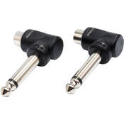 GPR123 Male 1 4  Phone to Female RCA Angled Adapter  2 Pieces