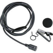 ECM 44BMP Omnidirectional Lavalier Microphone with 1 8  Locking Mini Plug for UWP Series and WRT 805 Wireless Transmitters