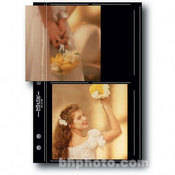 Premium Series M Archival Storage Page for Prints   5x5    Holds 4 Prints   Black Background   25 Pack