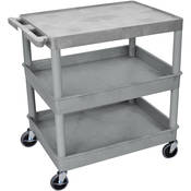 TC211 32 x 24  Three Shelf Heavy duty Utility Cart (Gray)