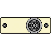 IPS V213S IVO RCA (YEL) to BNC Bulkhead Insert Plate (Ivory)