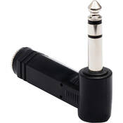 GPP273 Stereo Male 1 4  Phone to Angled Stereo Female 1 4  Phone Adapter