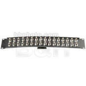 32XBR Patchbay, Thirty Two, 75 ohm BNC Jacks (Straight Thru), Recessed Front, Rackmountable (2RU)