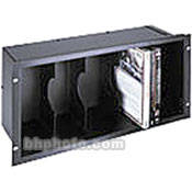 Front Loading 28 DVD Holder (Black Brush Finish)