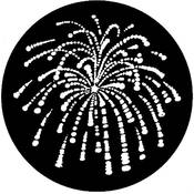 Standard Steel Gobo #7766   Fireworks 1   Size B 86mm