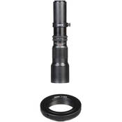 SLY5008 500mm f 8 Preset Lens With T Mount Adapter For Canon EOS