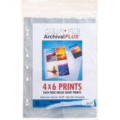 Archival Plus Print Page, Holds Eight 4 x 6  Prints (25 Pack)