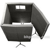 MAX Wall 1141VB Vocal Booth (Charcoal Grey)   Eleven 20  x 48  x 4 3 8  Mobile Acoustic Panels, One 20  x 48  x 4 3 8  Mobile Acoustic Panel with Window Cut Out, Four MAX Stands, Four MAX Clamps and Twelve CornerCouplers
