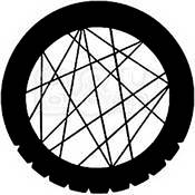 Standard Steel Gobo #7216   Pick Up Sticks   Size A 100mm